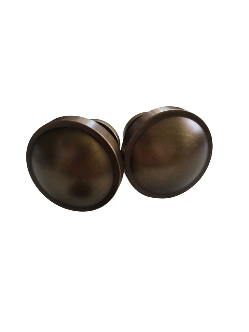 Pottery Barn Somerset Turned Curtain Rod Finials Set of 2 2.5” Antique Brass - Picture 4 of 6
